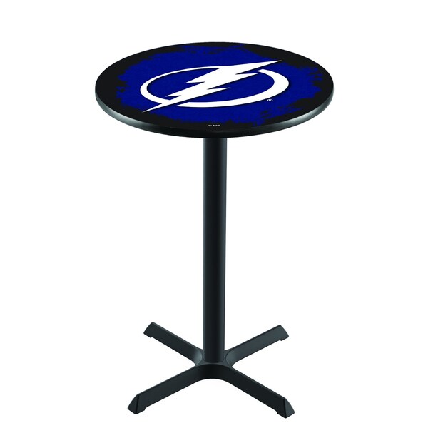 42" Blk Wrinkle Tampa Bay Lightning Pub Table